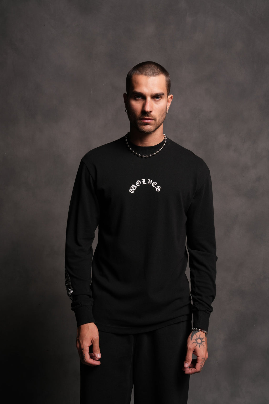 Wolf Chopper "Premium" L/S Tee in Black