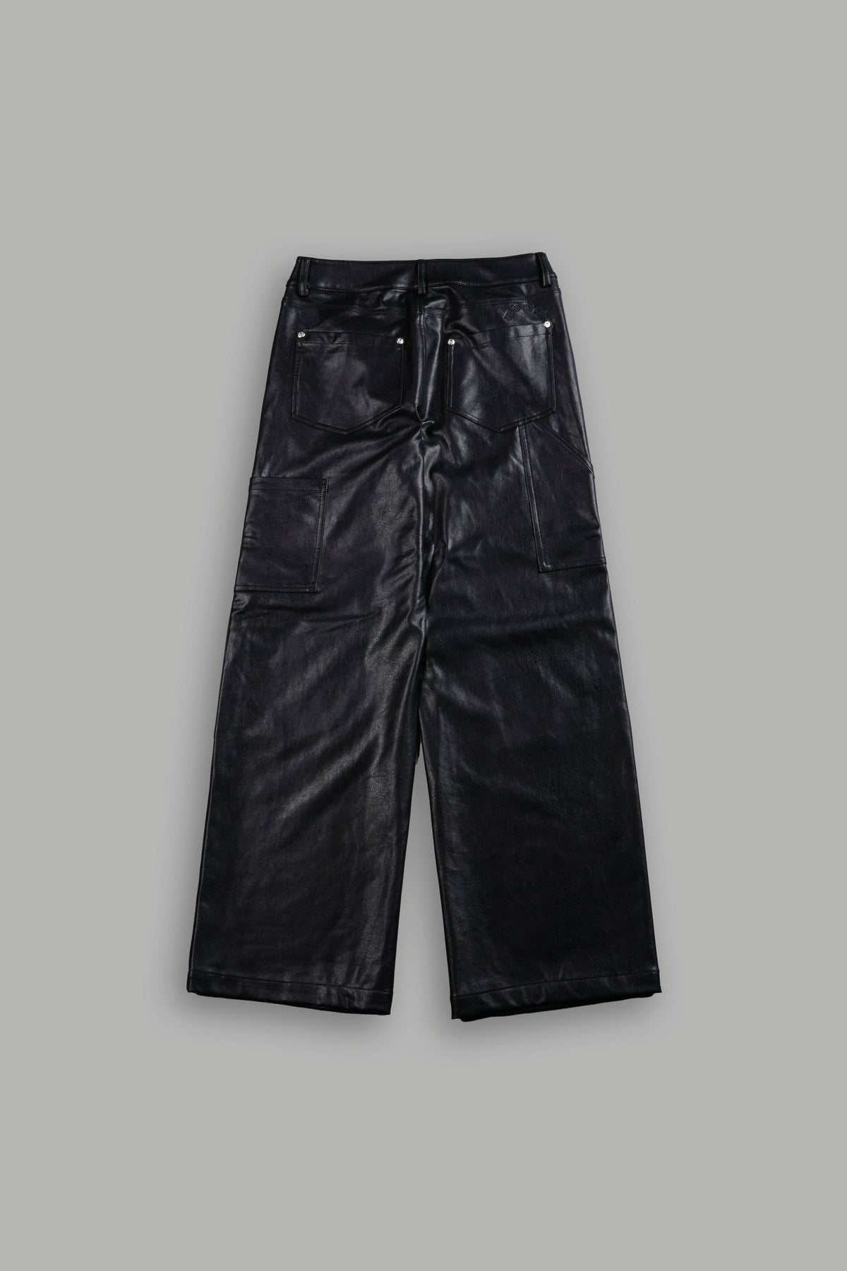 Wolf Chopper Ryder Faux Leather Pants in Black - imagem 4