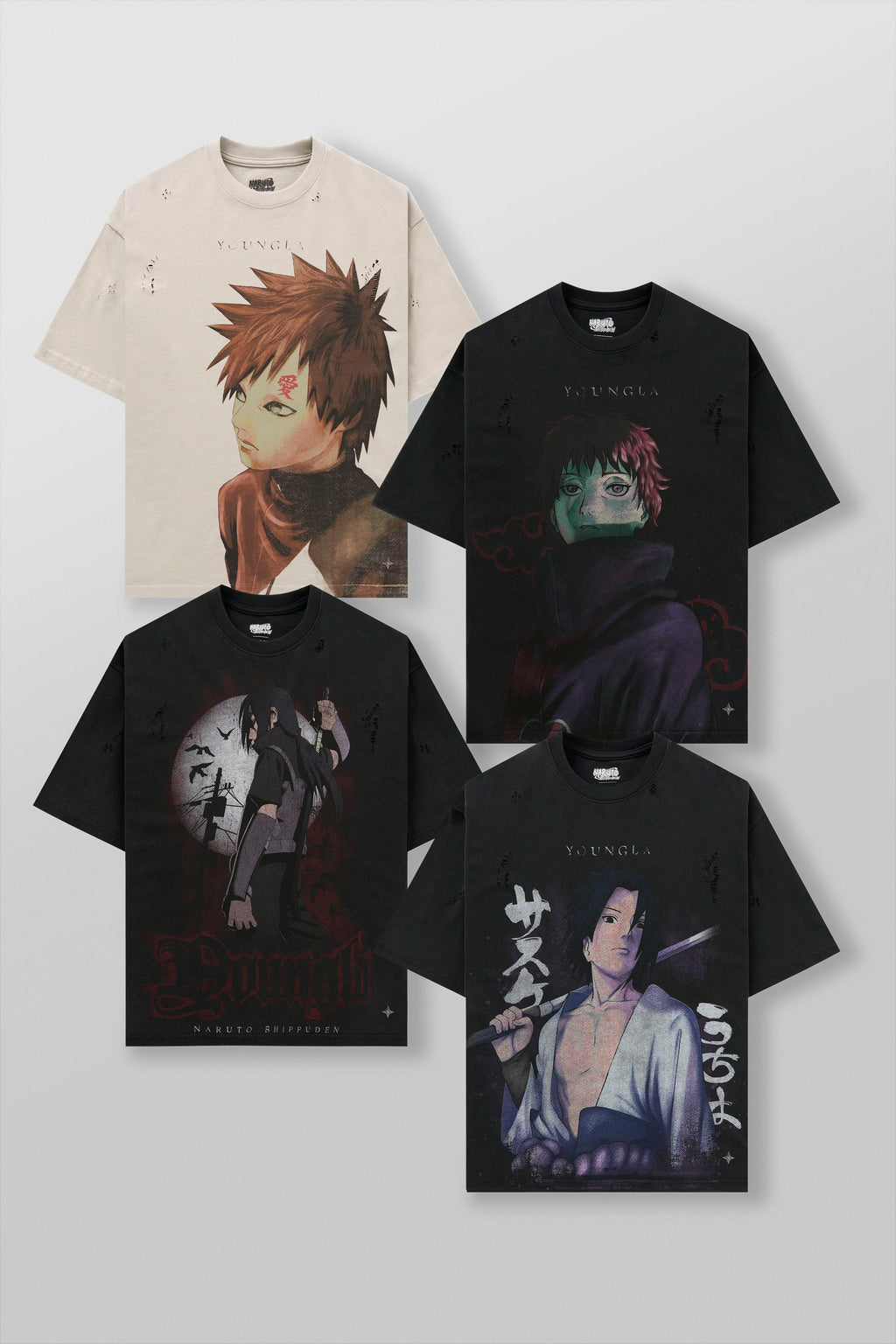 4318 - Naruto Distressed Tees — imagem principal