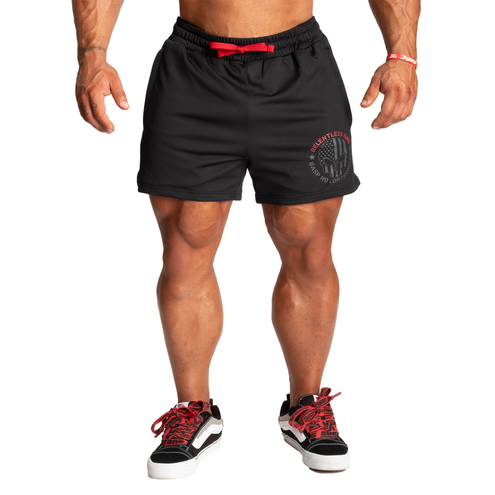 R1 Mesh Shorts 4” - Black/Red - imagem 3
