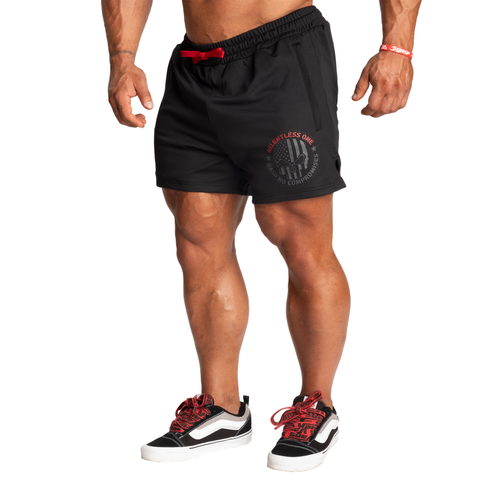 R1 Mesh Shorts 4” - Black/Red - imagem 1