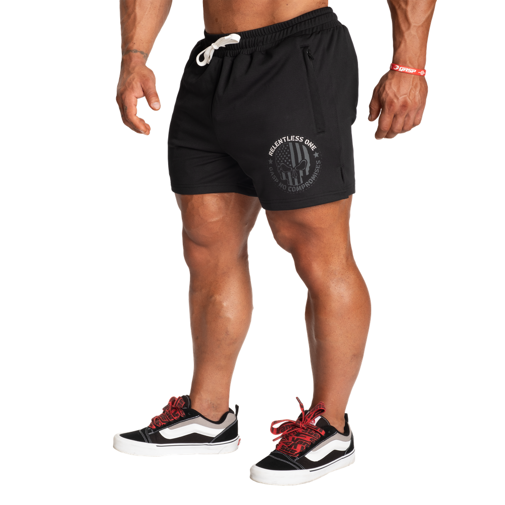 R1 Mesh Shorts 4” - Black/White - imagem 1
