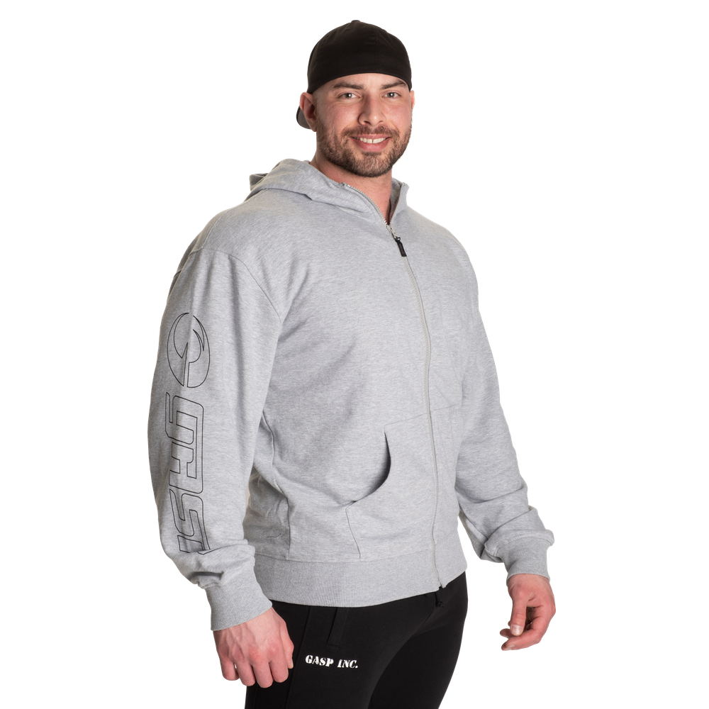 Classic Zip Hood - Light Grey Melange - imagem 3