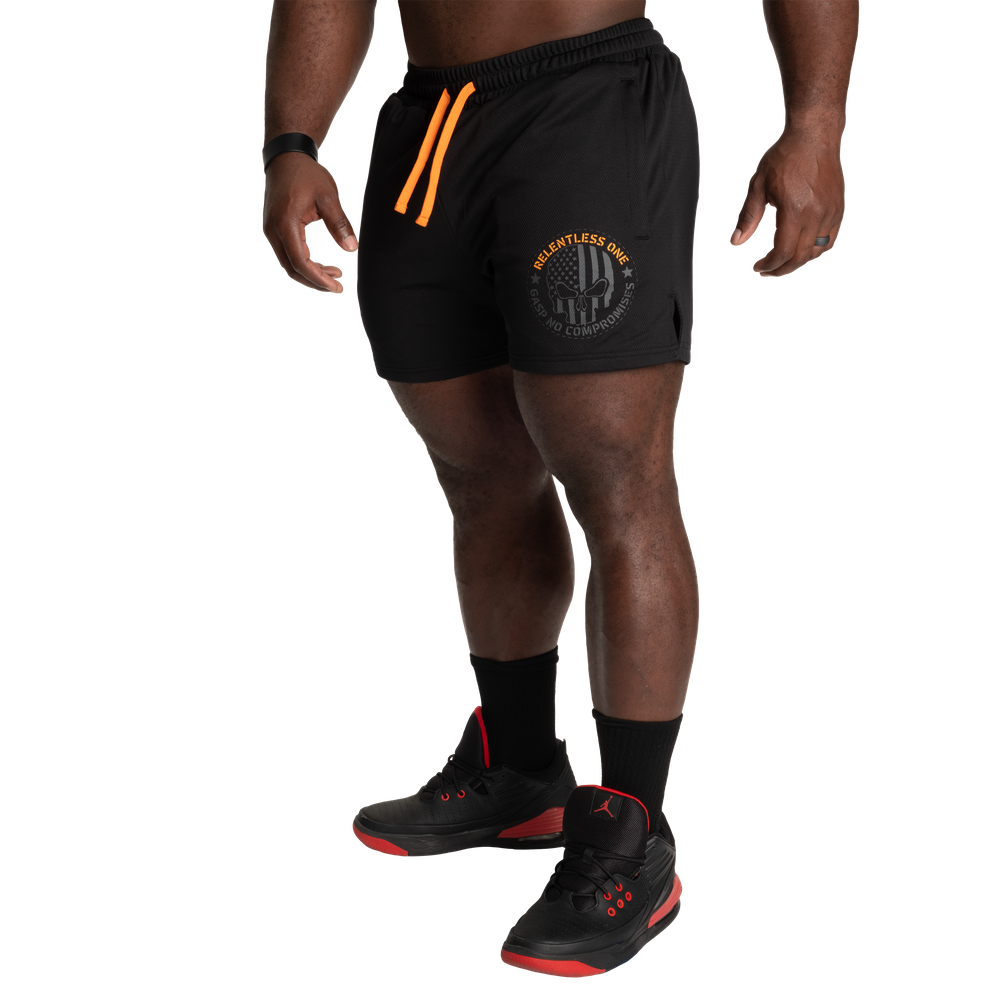 R1 Mesh Shorts 4” - Black/Orange - imagem 1