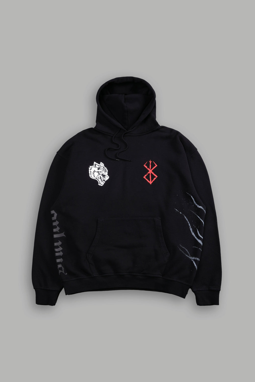 Darc Guts "Side-By-Side" Bishop Hoodie in Black - imagem 2