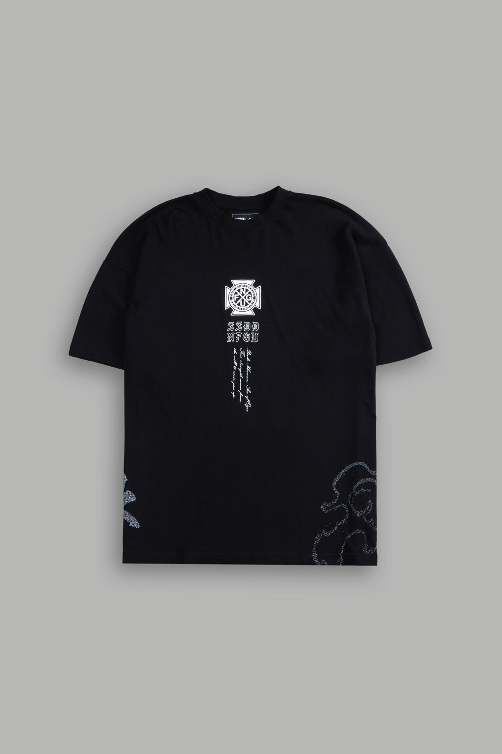 Jack Hanma "Side By Side" Series Premium Oversized Tee in Black — imagem 3
