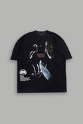 Freddy Vs Jason Premium Oversized Tee In Black