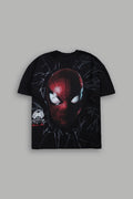 Web Of Darkness Premium Oversized Tee in Black