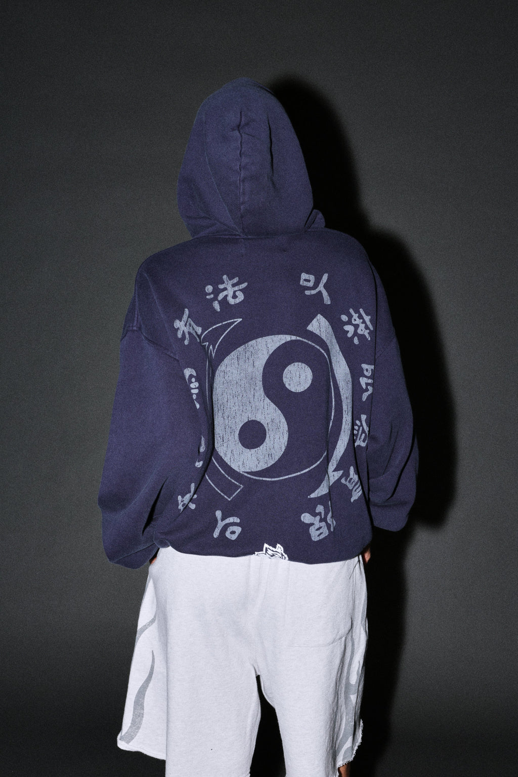 Bruce Lee Forever Pierce Hoodie in Navy — imagem 10