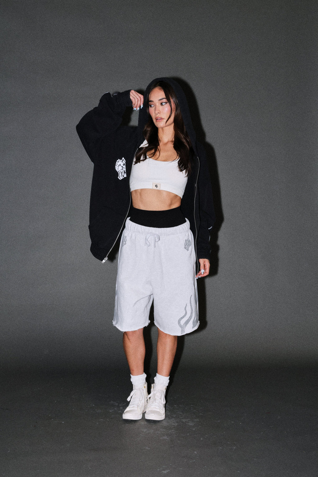 Our Code Chambers Zip Hoodie in Black — imagem 13