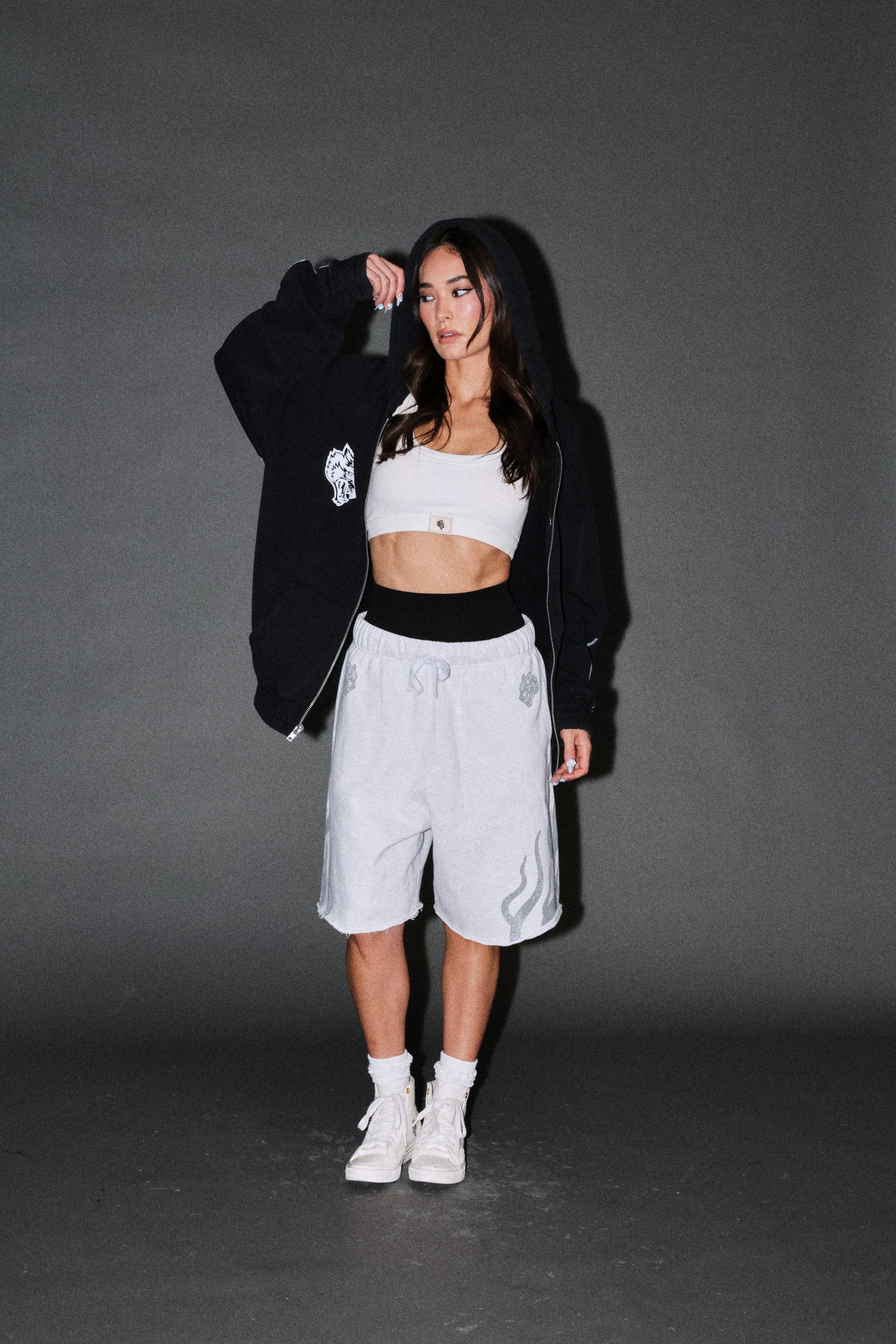 Our Code Chambers Zip Hoodie in Black — imagem 13