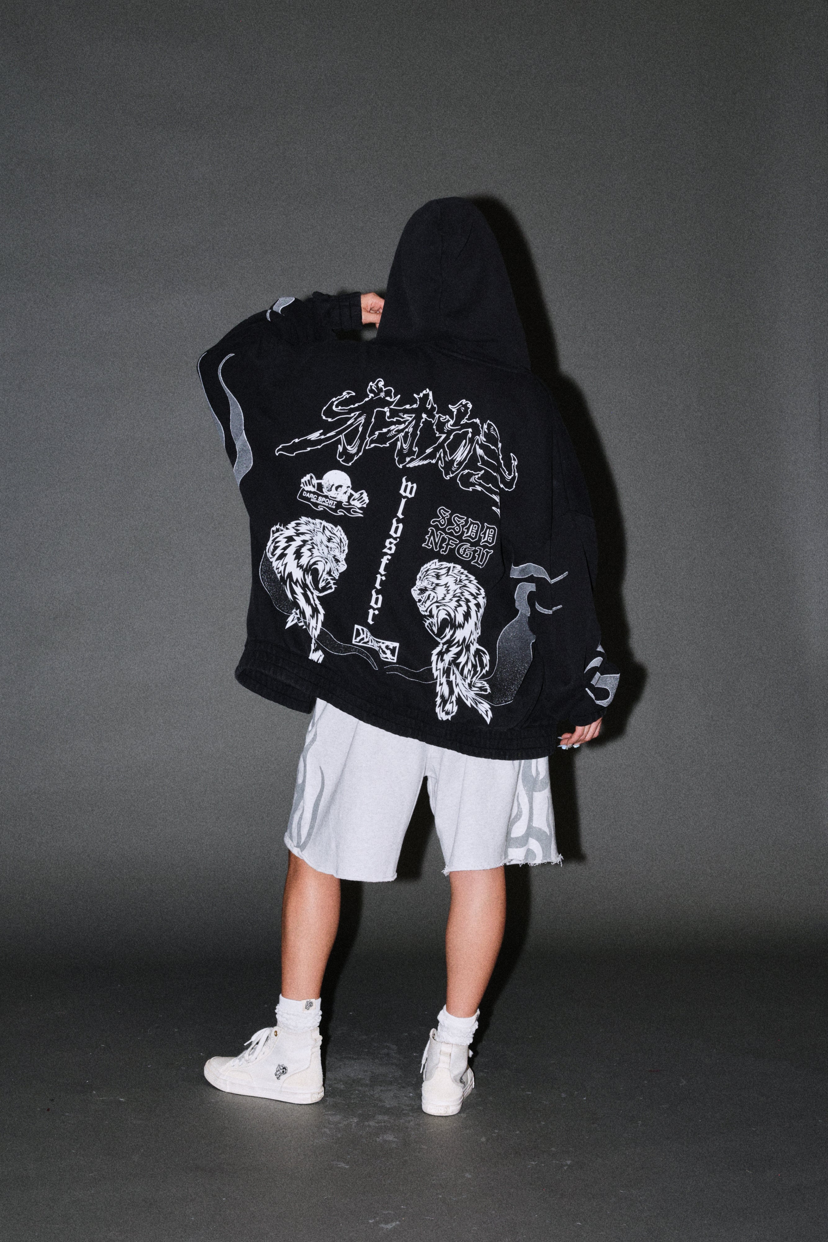 Our Code Chambers Zip Hoodie in Black — imagem 14