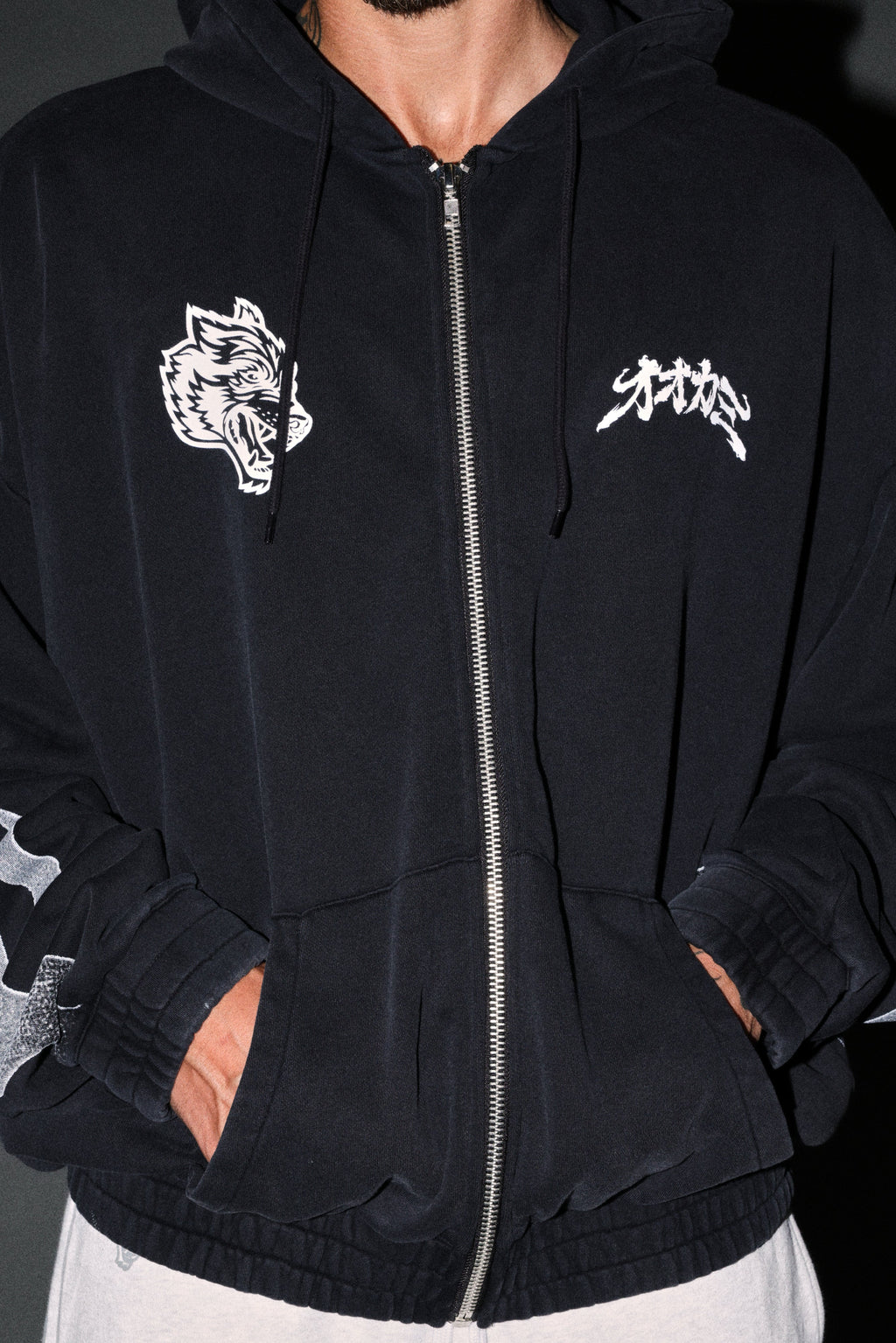 Our Code Chambers Zip Hoodie in Black — imagem 9