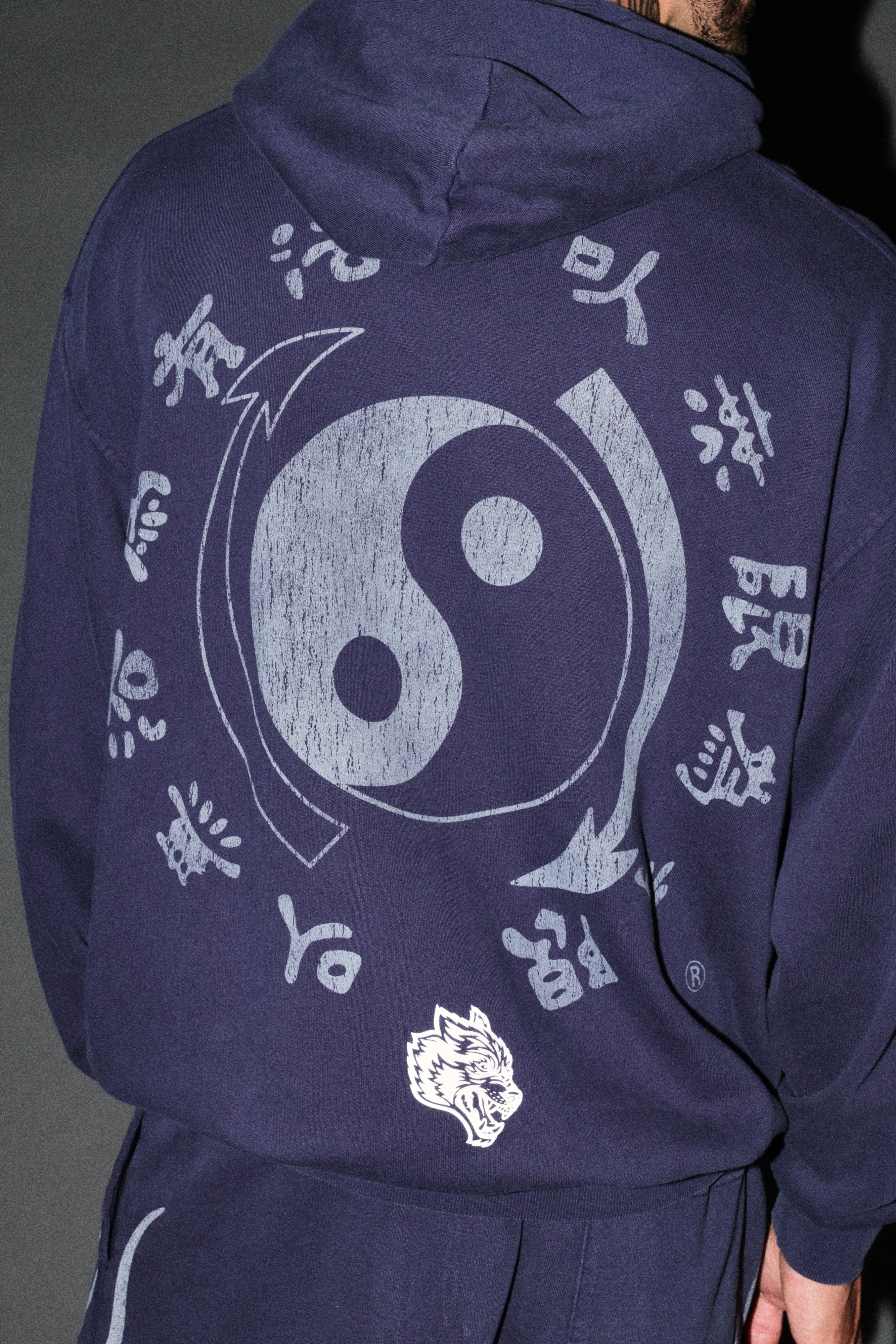 Bruce Lee Forever Pierce Hoodie in Navy — imagem 8