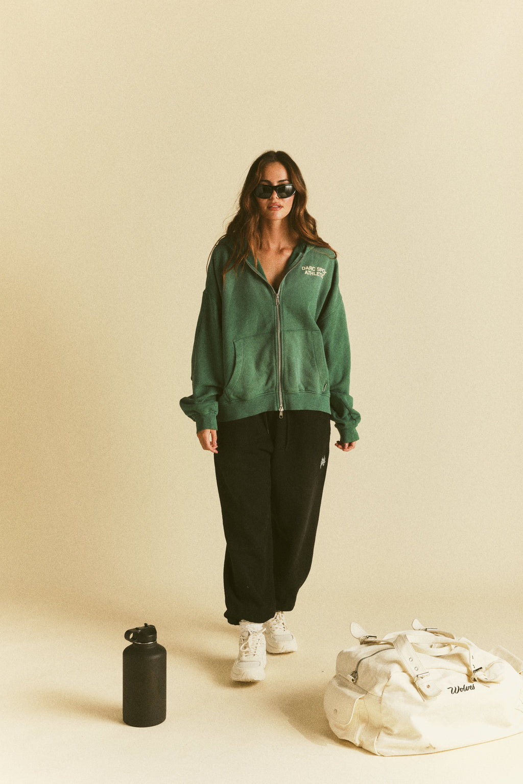 "Darco" Double Zip Hoodie in Sierra Pine Sun Fade — imagem 11
