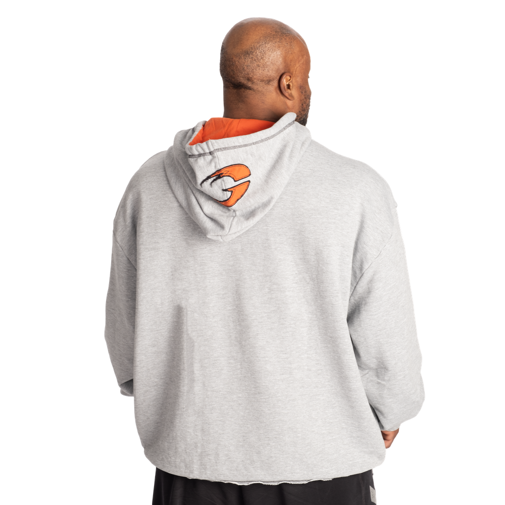 Gasp Hood Sweater - Light grey melange/flame - imagem 2