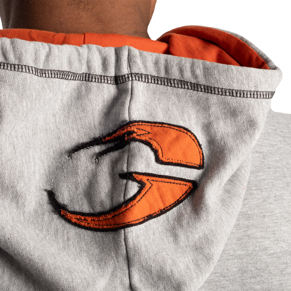 Gasp Hood Sweater - Light grey melange/flame - imagem 5