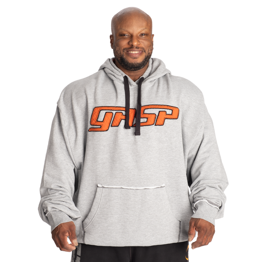 Gasp Hood Sweater - Light grey melange/flame - imagem 1