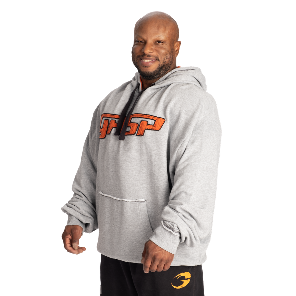 Gasp Hood Sweater - Light grey melange/flame - imagem 3
