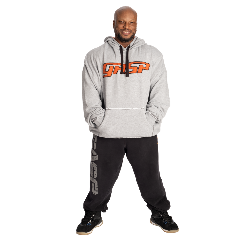 Gasp Hood Sweater - Light grey melange/flame - imagem 6