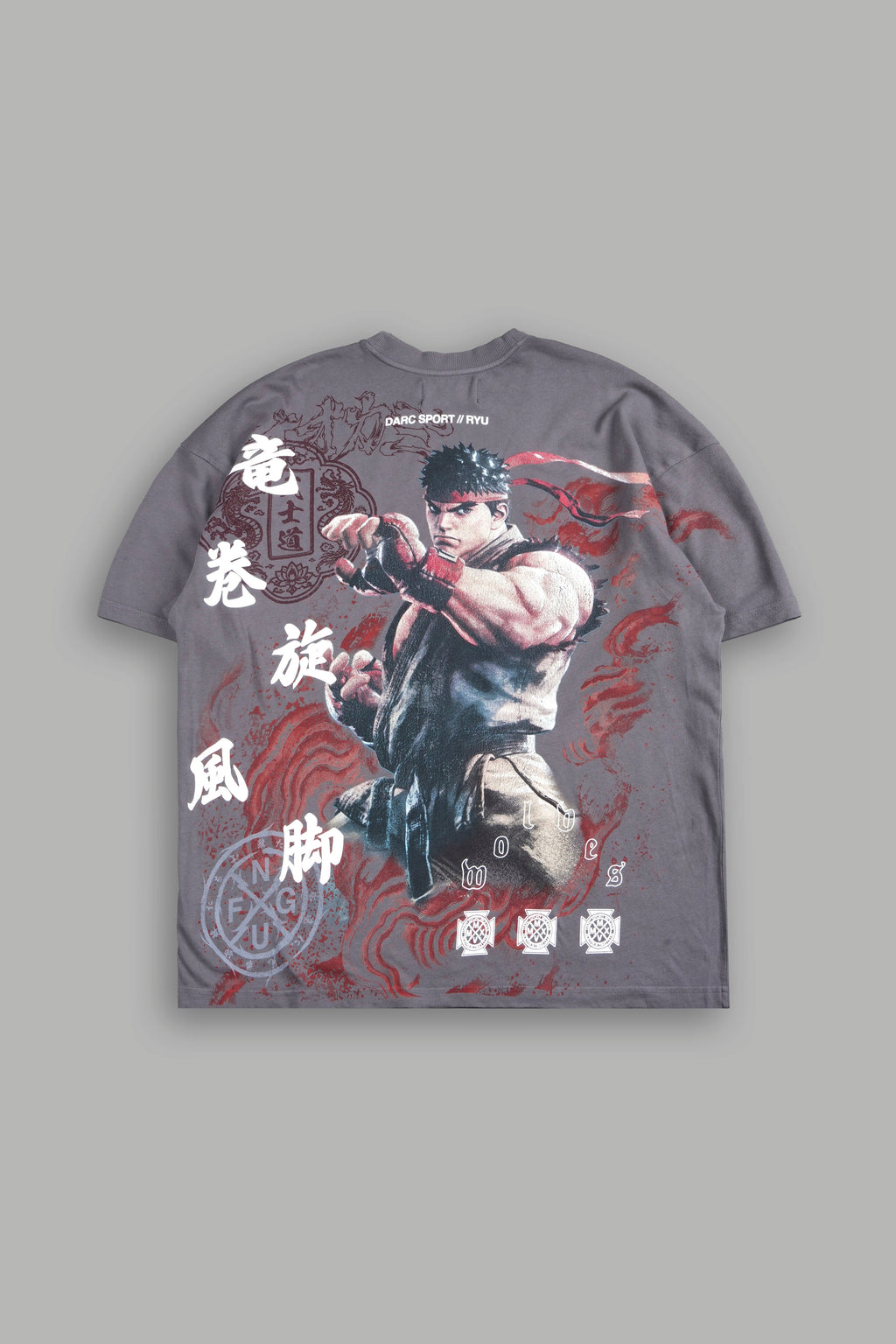 Dragon Rising Premium Oversized Tee In Slate Gray - imagem 1