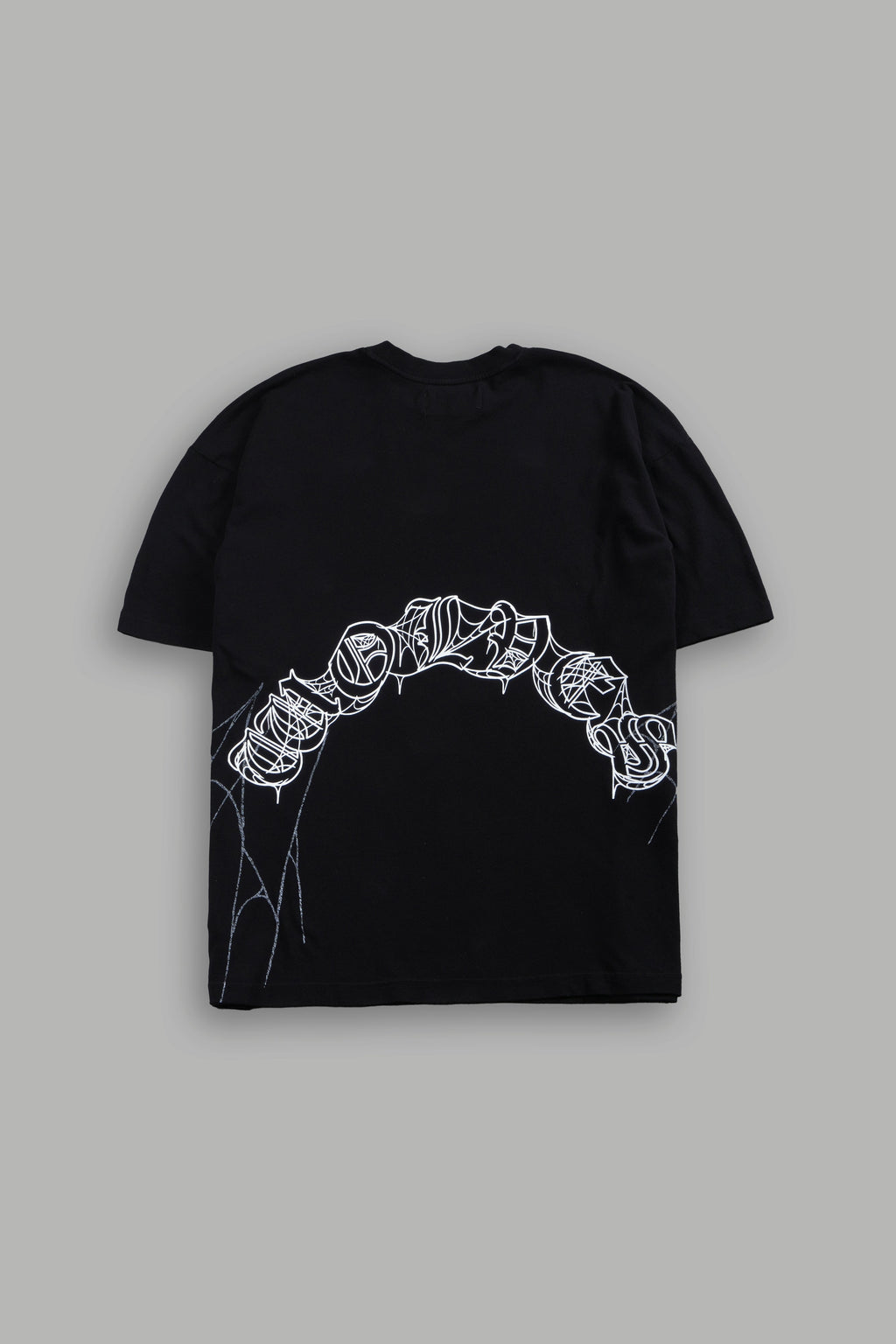 Web Of Darkness Premium Oversized Tee in Black
