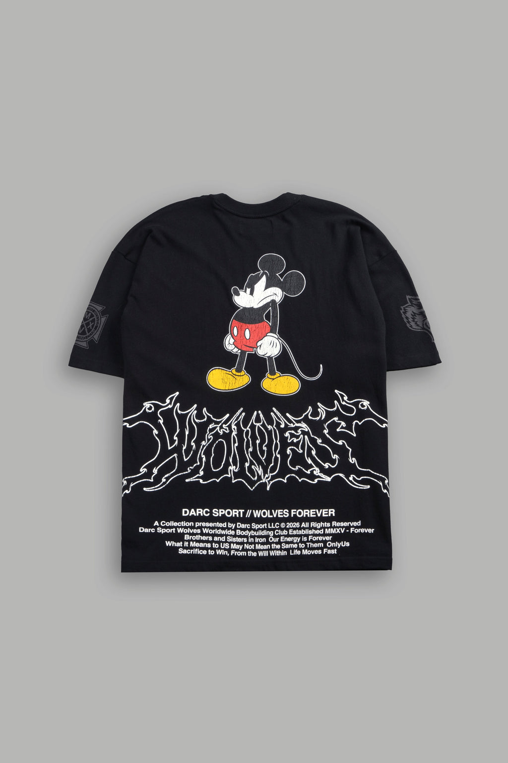 Mickey Wlvsfrvr Premium Oversized Tee in Black