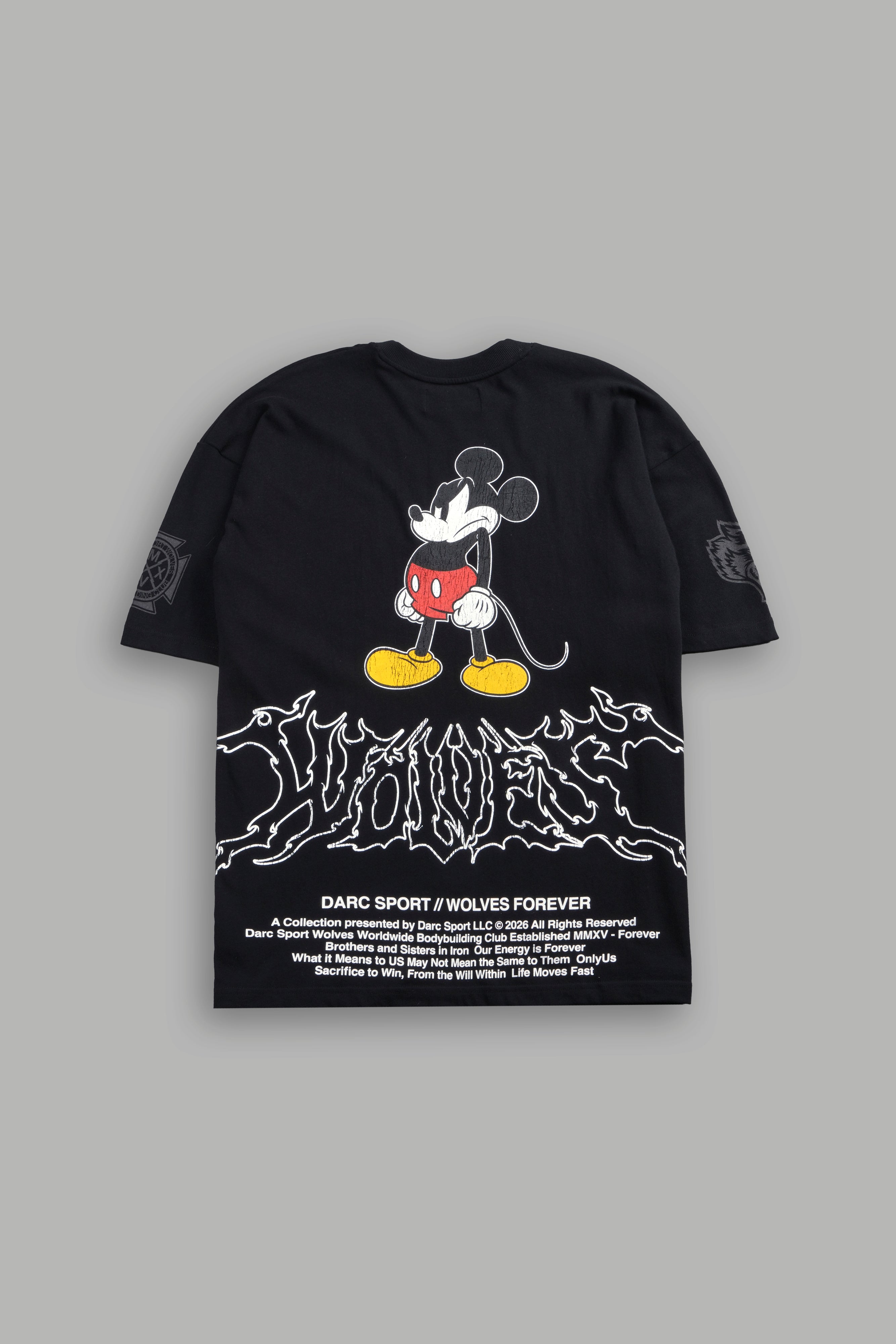 Mickey Wlvsfrvr Premium Oversized Tee in Black