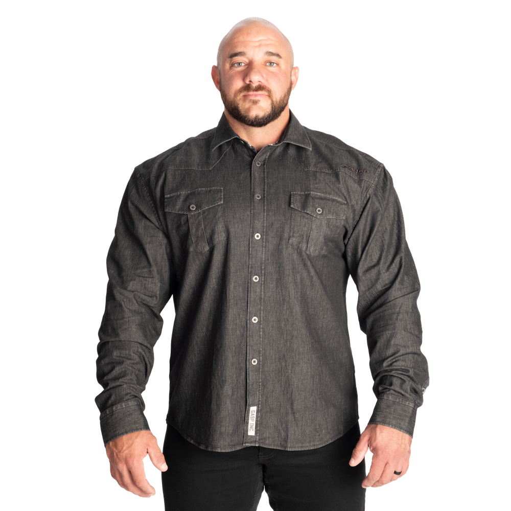 Gasp Denim Shirt - Washed Black - imagem 1