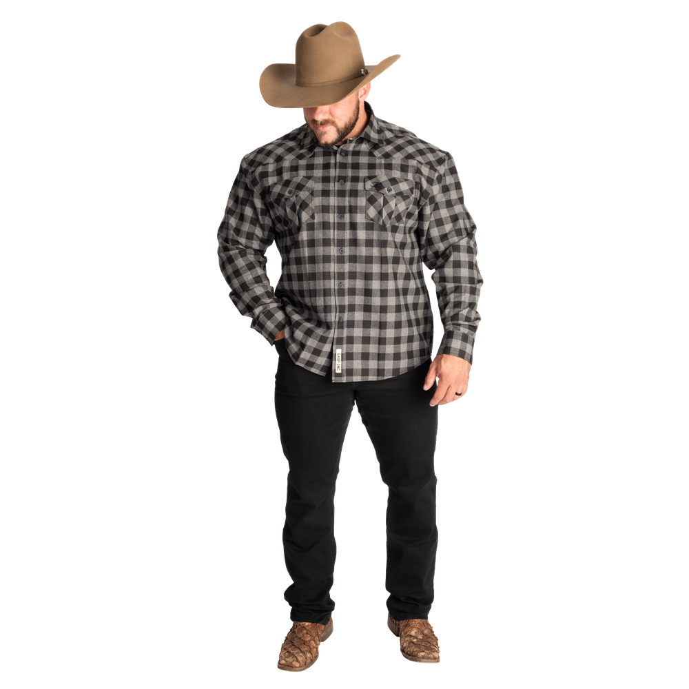 Gasp Plaid Shirt - Grey/Black - imagem 7