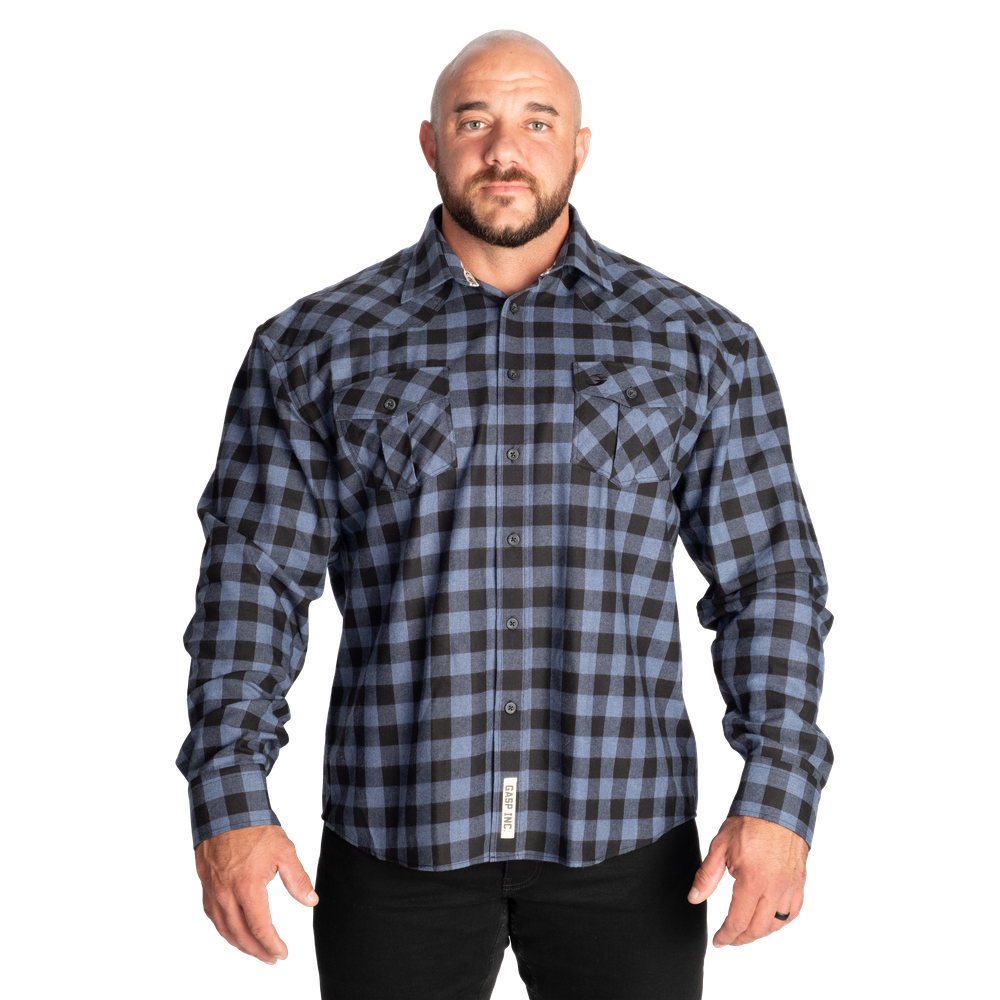 Gasp Plaid Shirt - Black/Blue - imagem 1