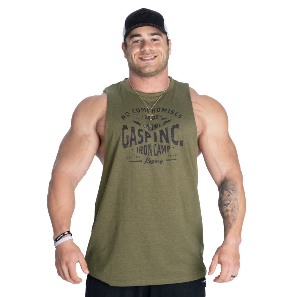 Original Cut Out Tank - Army Green Melange - imagem 1