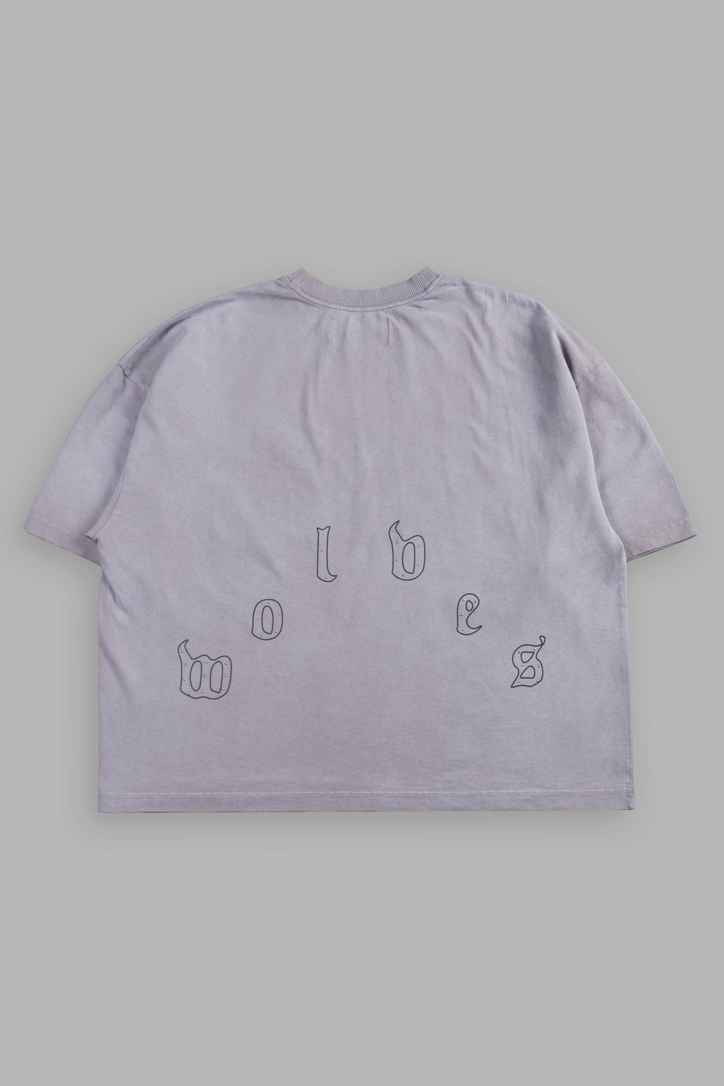 Our Crest Grunge Paul Box Cut Pocket Tee In Pale Gray Super Sun Fade