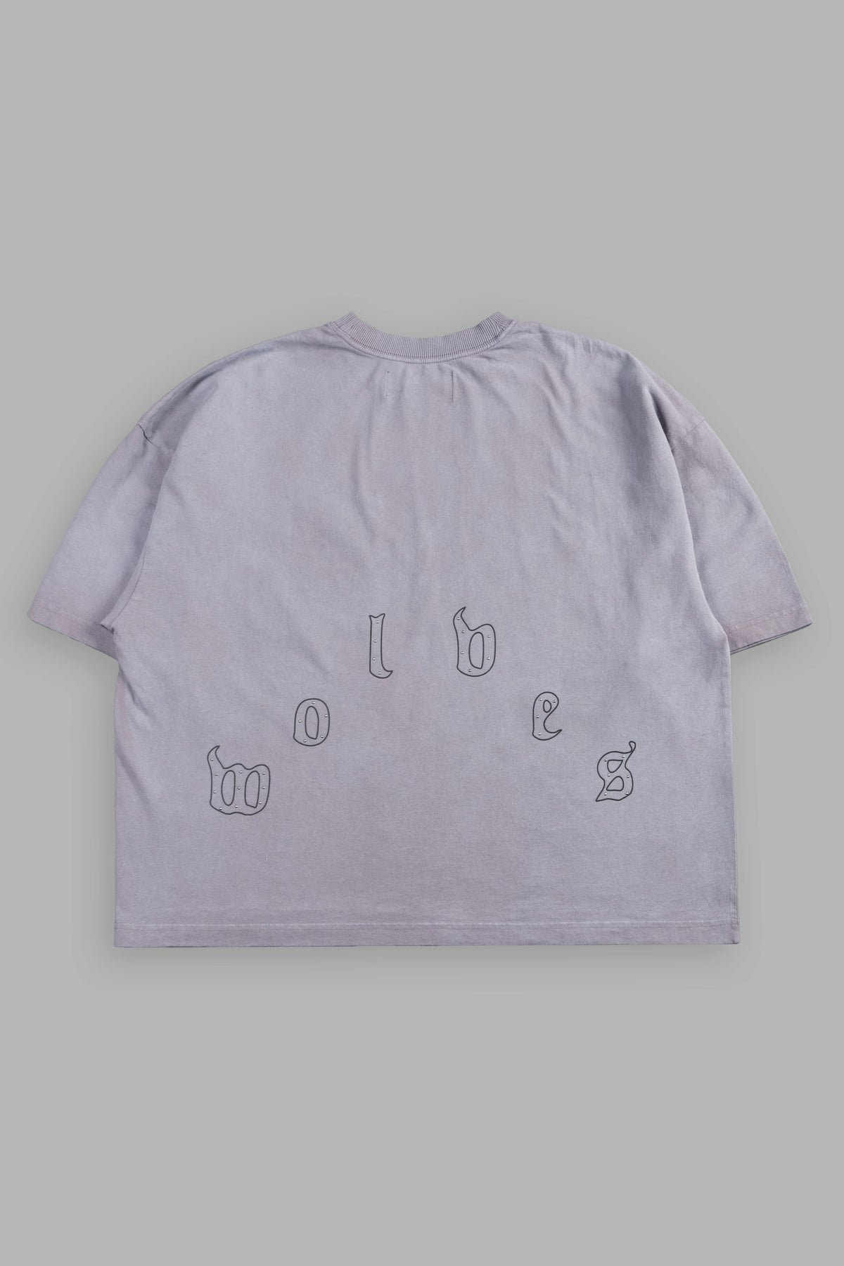 Our Crest Grunge Paul Box Cut Pocket Tee In Pale Gray Super Sun Fade