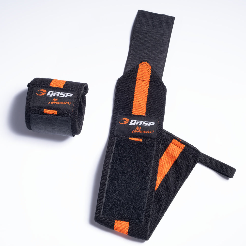 GASP 1RM wrist wraps - Black/Flame - imagem 1