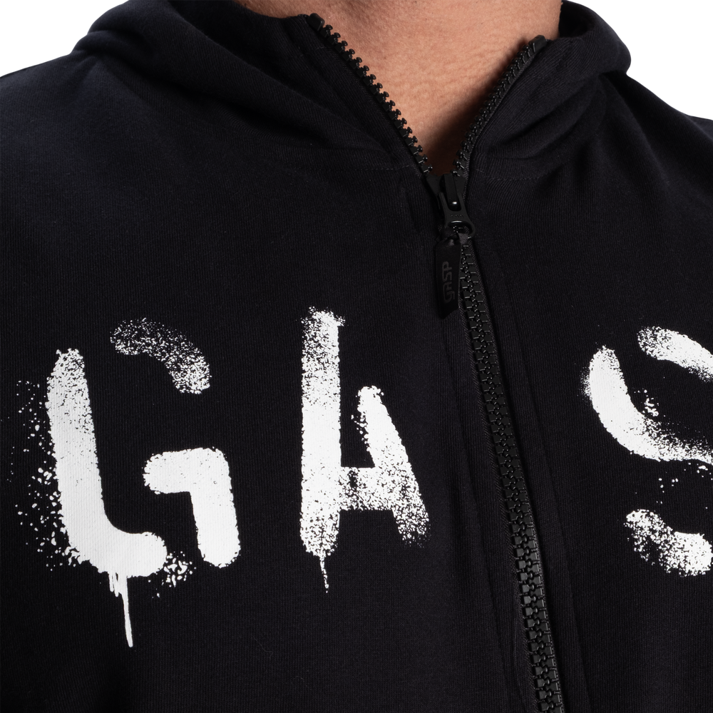 GASP Classic Zip Hoodie - Black/White - imagem 5