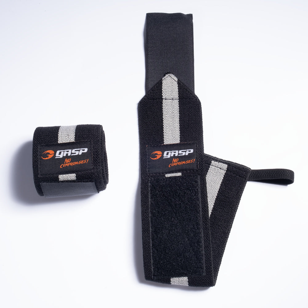 GASP 1RM wrist wraps - Black/Grey - imagem 1