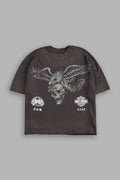 Camiseta Darc Sport   HD Eagle And Skull Premium (tom marrom escuro lavado)