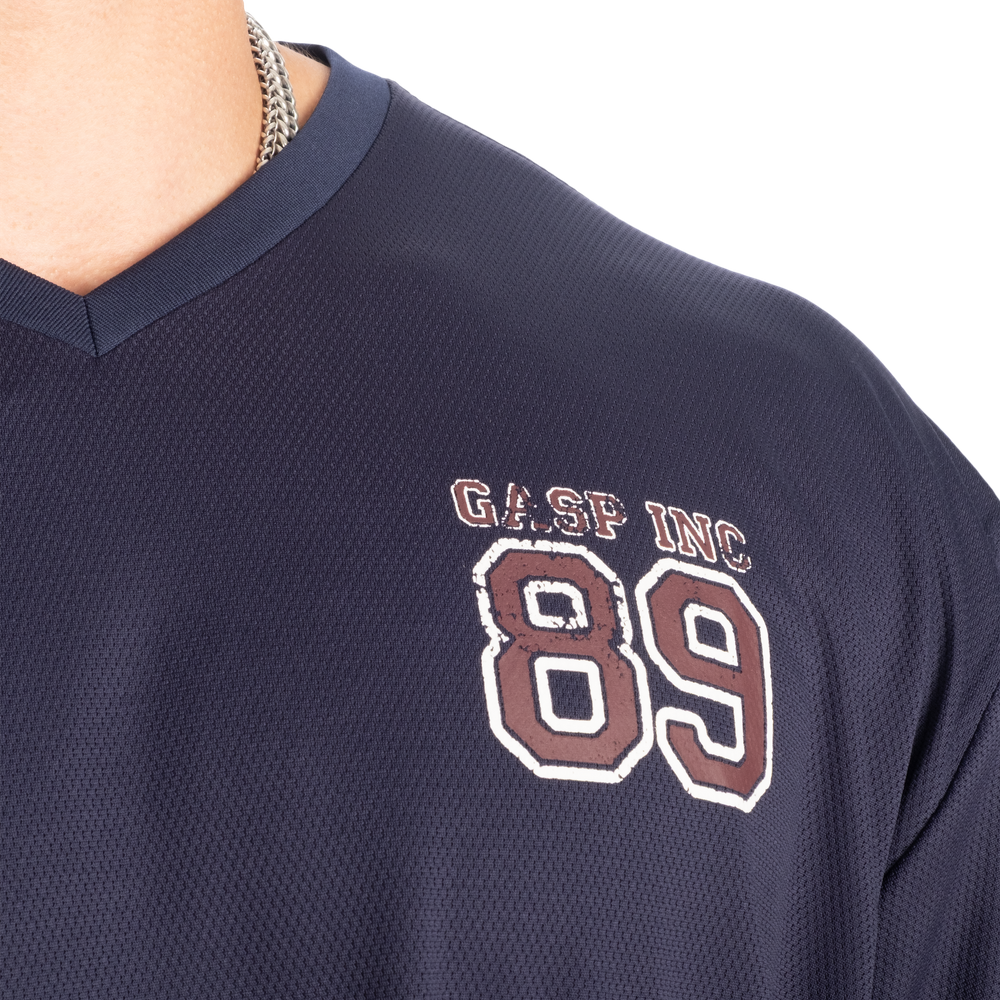 V-Neck Mesh Iron Tee - Dark Navy - imagem 4