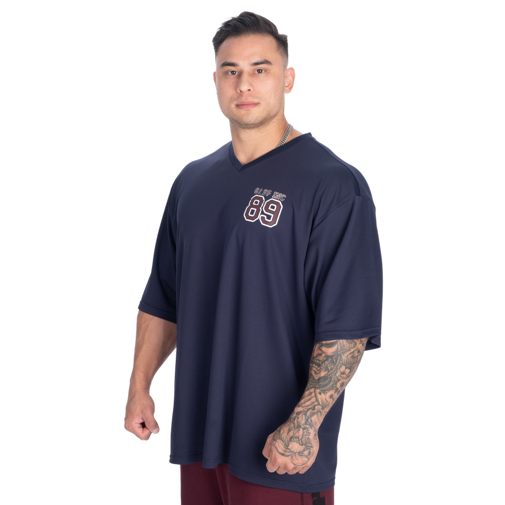 V-Neck Mesh Iron Tee - Dark Navy - imagem 3