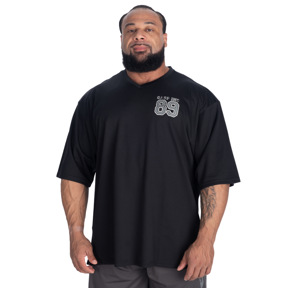 V-Neck Mesh Iron Tee - Black - imagem 1
