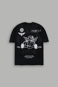 Powerhouse of the Cherub Unisex Premium Oversized Tee in Black Drift Wash — imagem 1