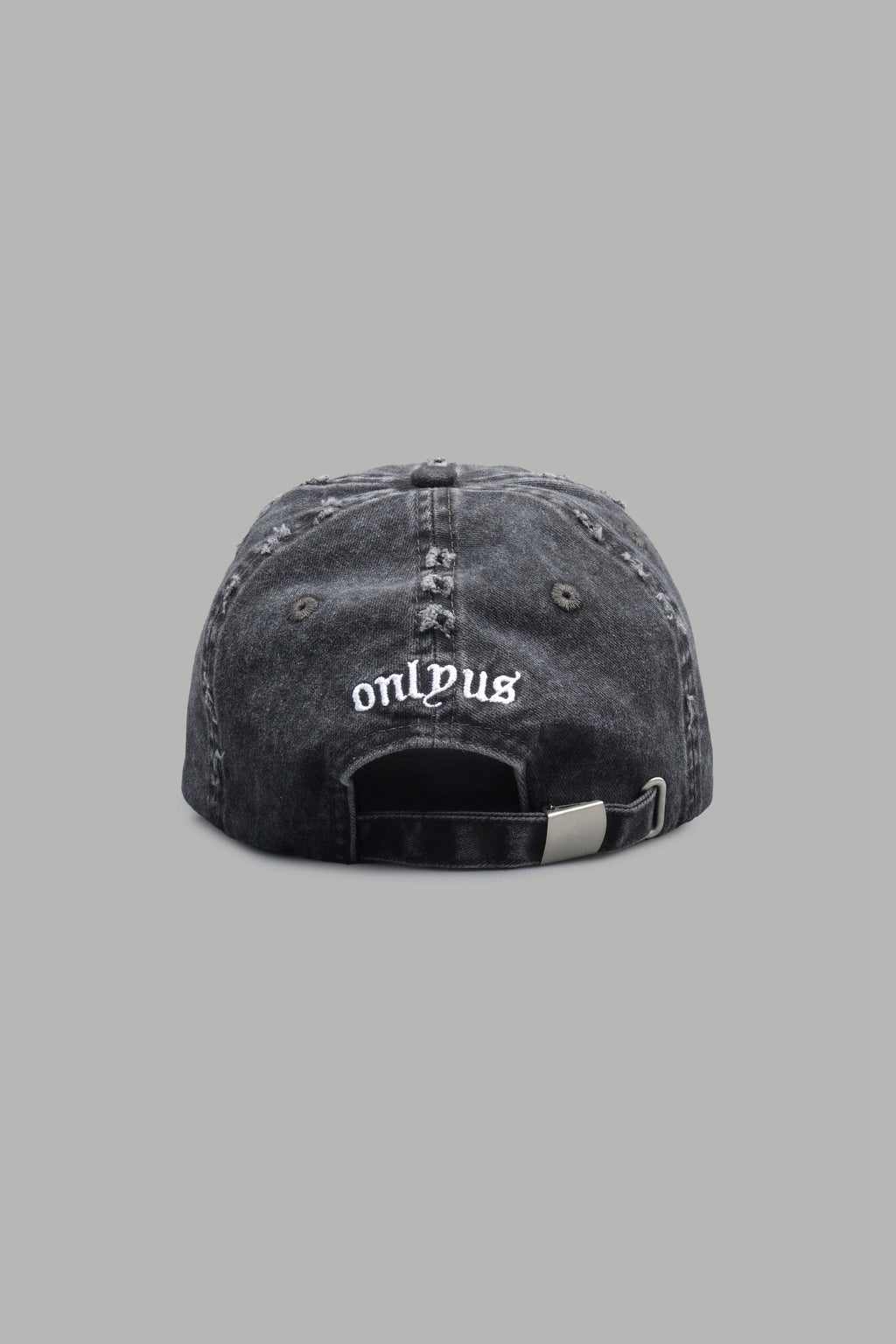 Wolf Head Distressed Dad Hat In Black - imagem 2