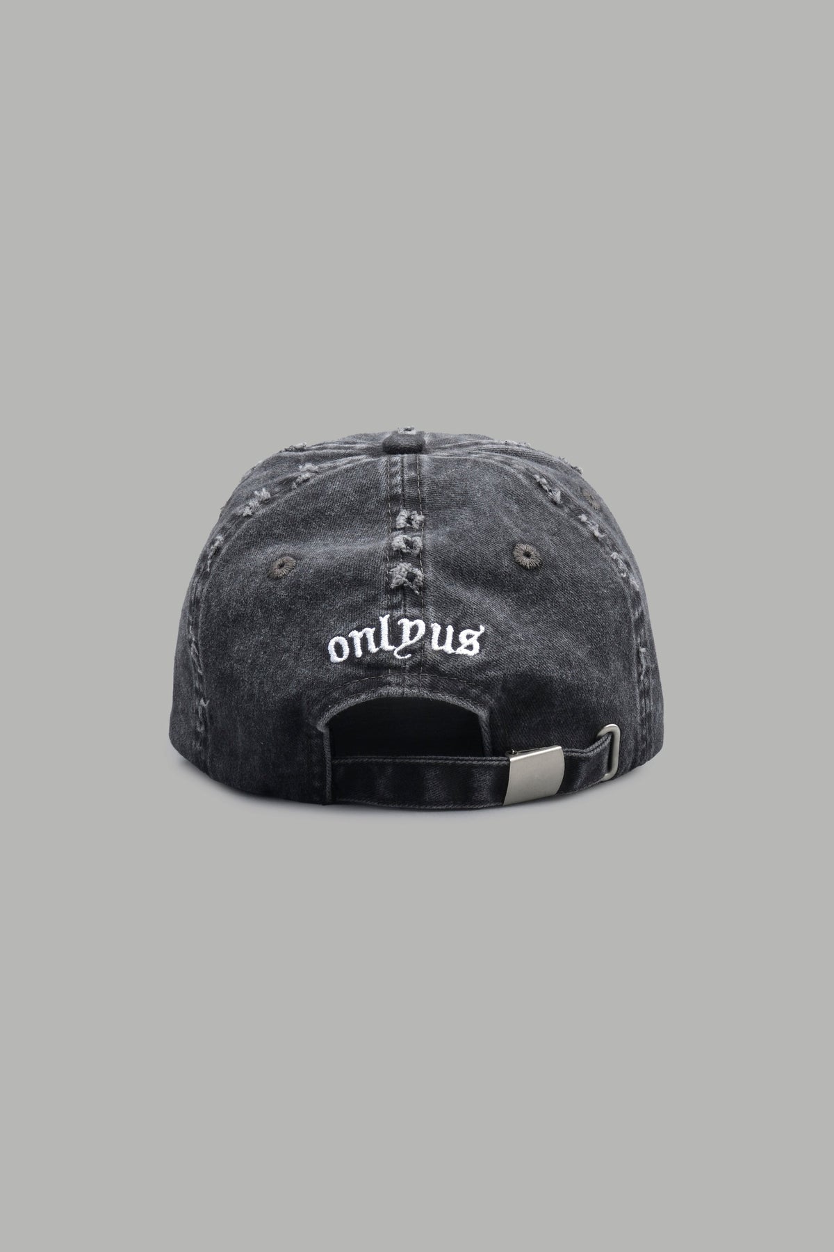 Wolf Head Distressed Dad Hat In Black - imagem 2