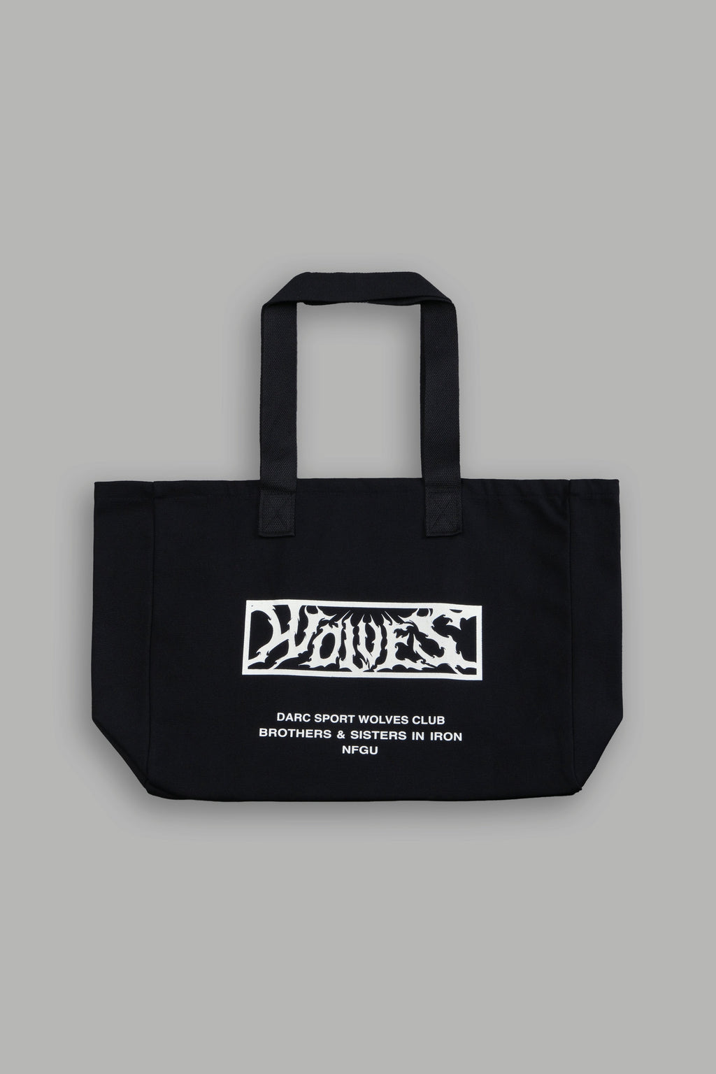 Shielded Heart Canvas Tote Bag in Black — imagem 2
