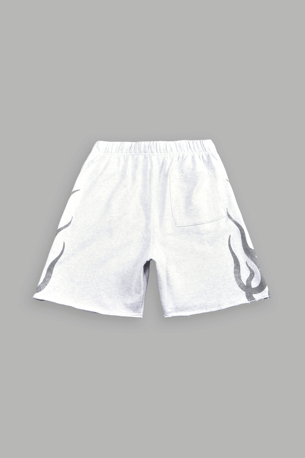 Fight Or Flight Grunge Oversized Raw Hem Post Lounge Sweat Shorts in Super Light Athletic Gray — imagem 3
