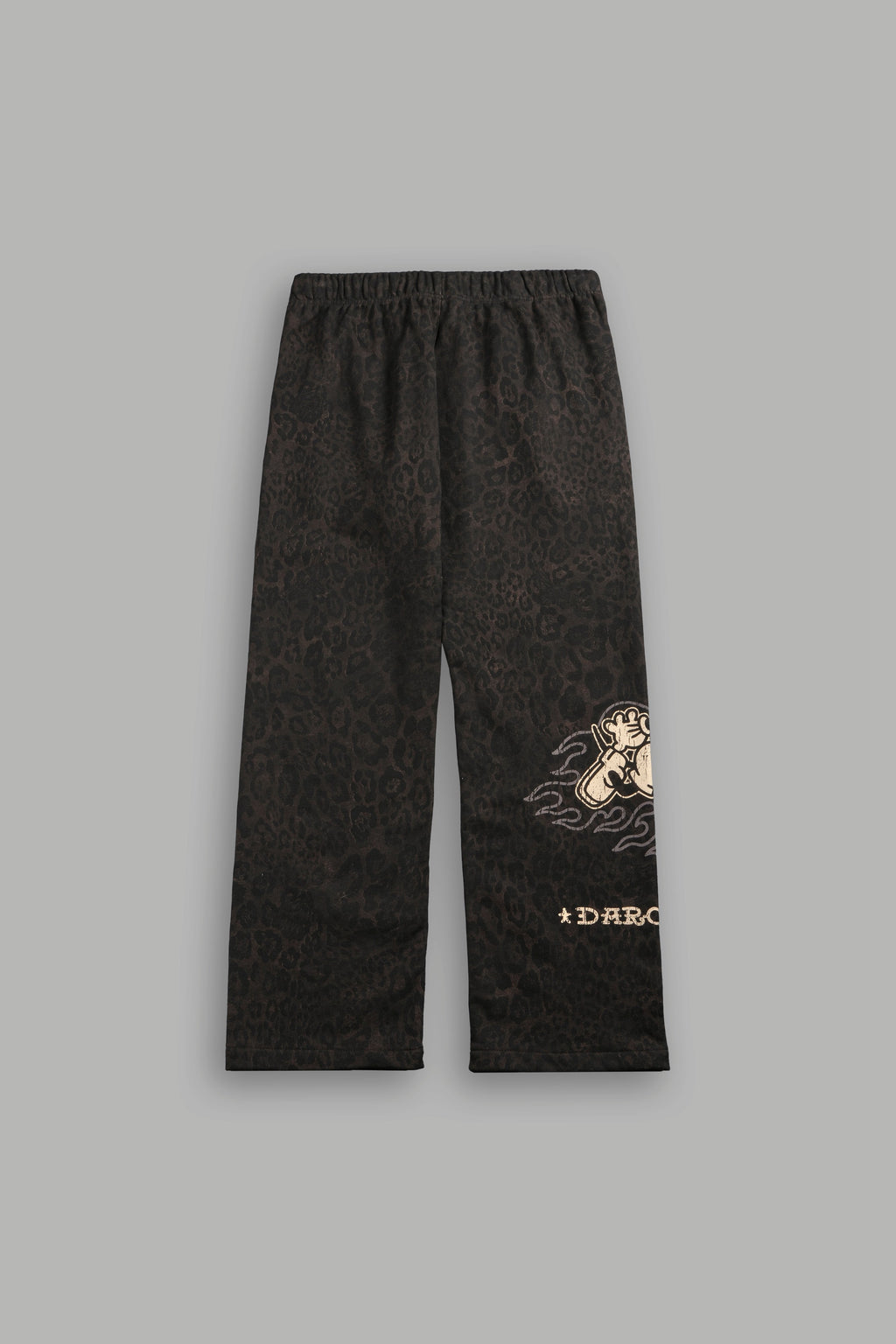 Mickey Mouse Pyramid Bigelow Sweat Pants in Darc Brown Leopard