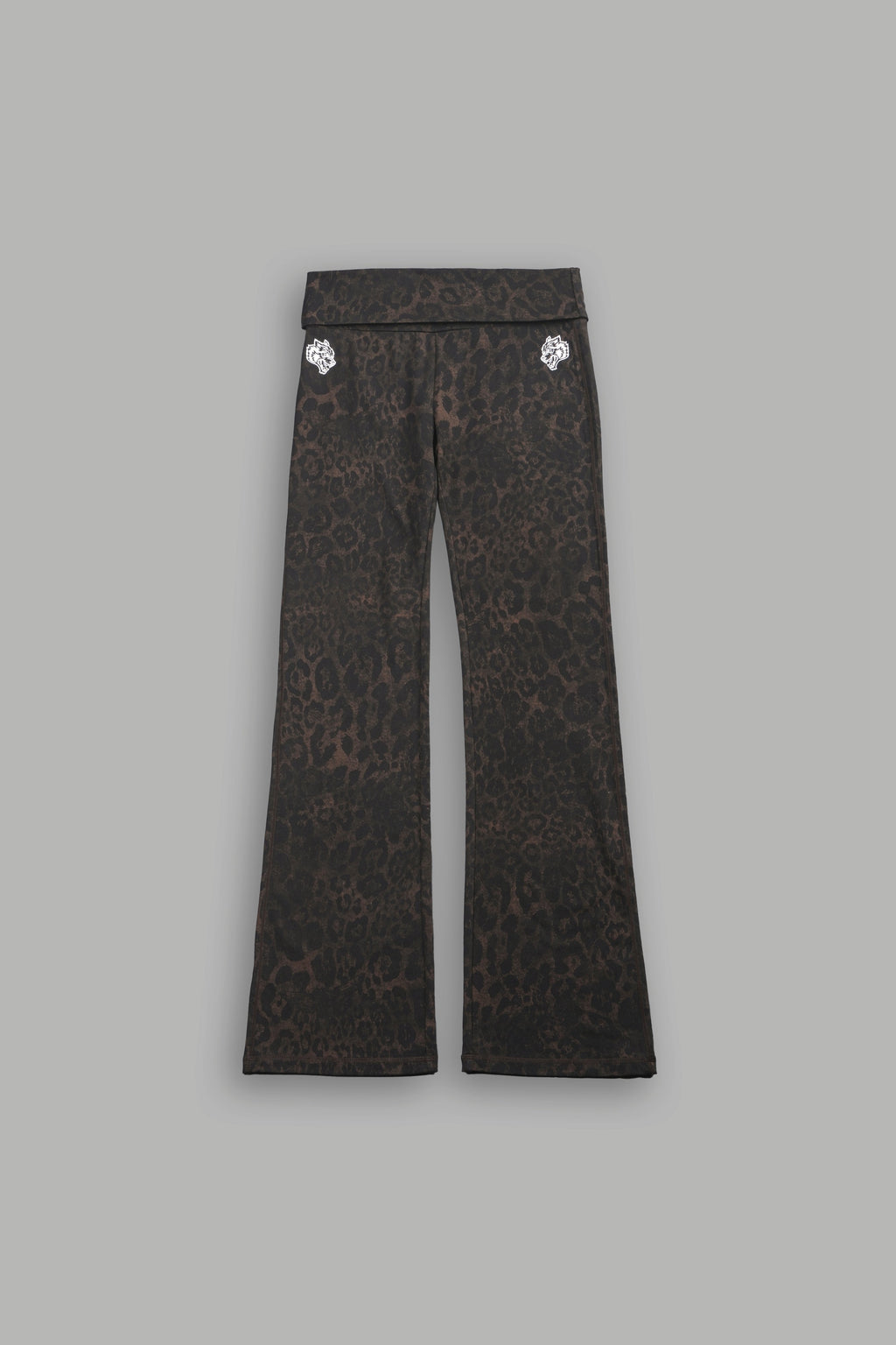 Dual Romy Foldover Pants in Darc Brown Leopard