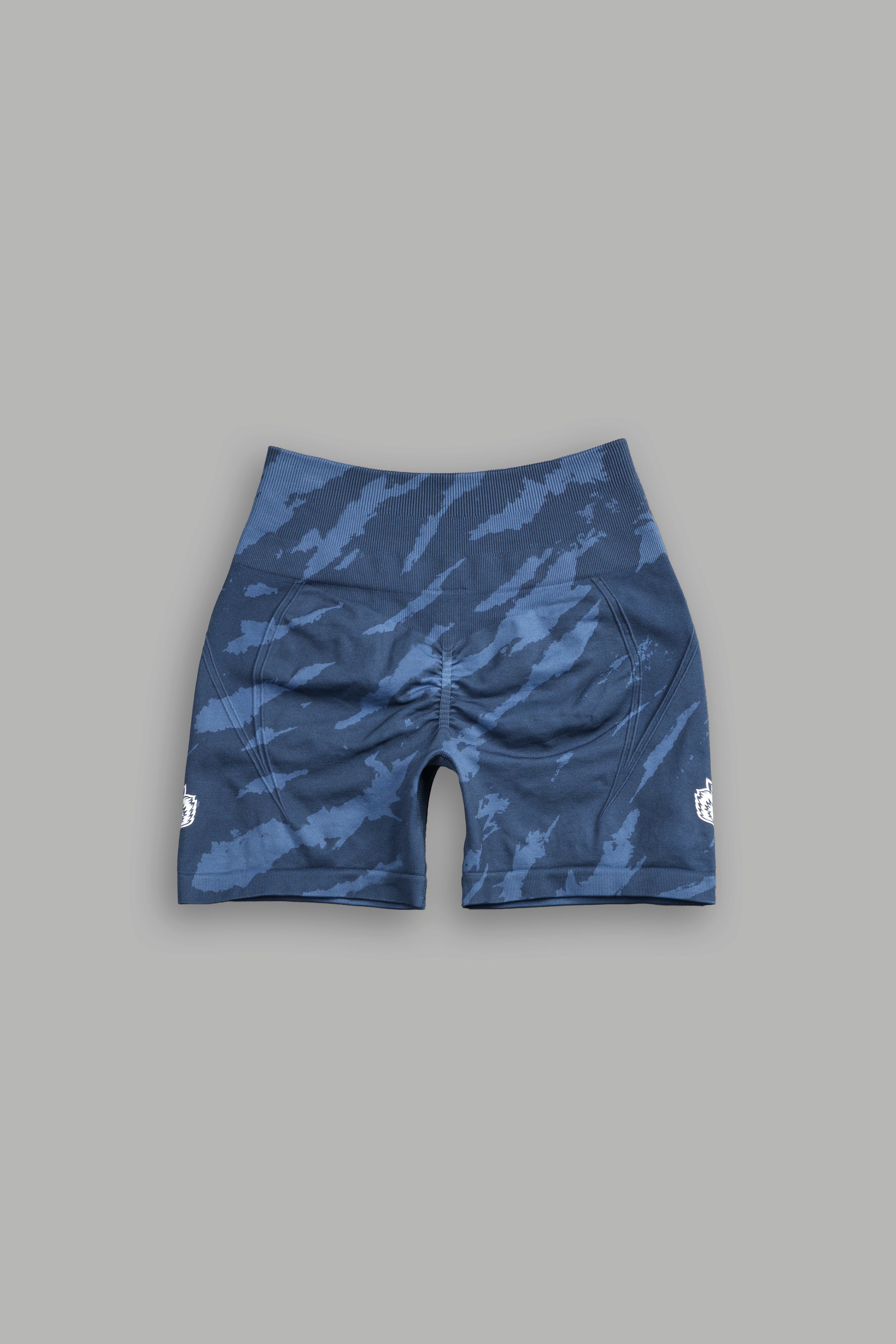 Dual Wolf Everson Seamless "Huxley" Shorts in Ocean Blue Native Camo — imagem 4