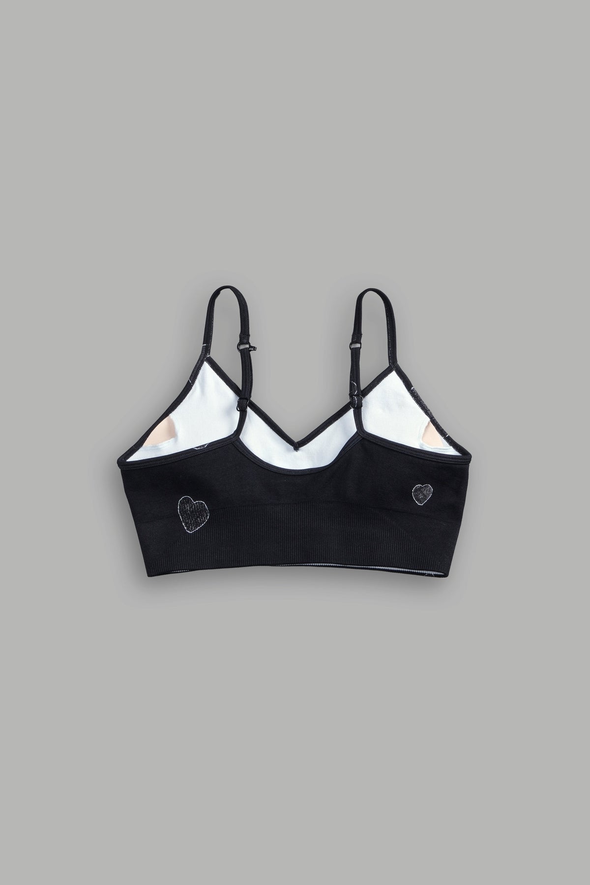 Her Energy "Everson" Seamless Sports Bra in Heart Candy Black - imagem 6